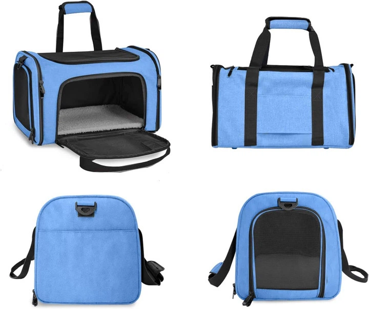 Сумка переноска CosmoPet для котів та собак 31x45x30 см Jeans Blue