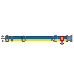 Нашийник для собак Waudog Nylon Colors of freedom з QR паспортом/пластиковим фастексом XXL 35 мм х 46-70 см (284-4020 Col)