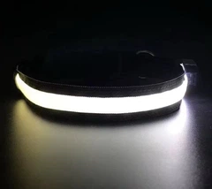 Sample Нашийник для собак з підсвічуванням з USB зарядкою 50 см Білий