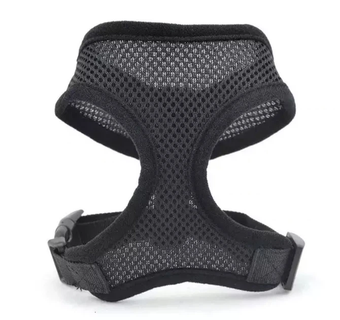 Xtep Шлея для собак та котів Сітка Size L Black шия 34 см обхват грудей 38-58 см