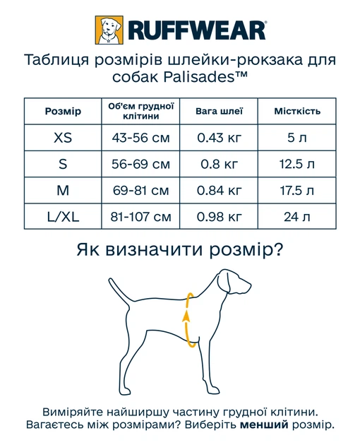 Шлея-рюкзак для собаки Ruffwear Palisades™ Pack XS Червона смородина (50204-615S1)