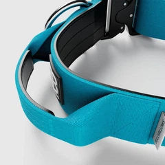 Тактичний широкий нашийник із ручкою для собак BullyBillows Combat Collar Handle 5 cm M: 50 мм, ОШ 43-58 см Блакитний