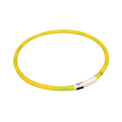 Croci Ошейник що світиться, LED, USB, силікон, жовтий, 40см
