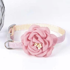 Стильний нашийник для кішок Kitty, прикрашений милою квіткою, Рожевий (184-PINK)