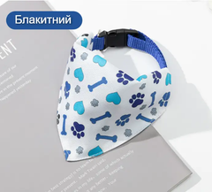 Без бренду Нашийник бандана для собак і котів, косинка на шию блакитна M
