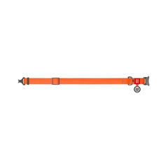 Нашийник для тварин WAUDOG Waterproof з QR паспортом XL Ш 25 мм Д 35-58 см(помаранчевий) (27844)