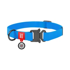 Нашийник для тварин WAUDOG Waterproof з QR паспортом XL Ш 25 мм Д 35-58 см(блакитний) (27842)