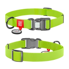 Нашийник WAUDOG Waterproof салатовий ш=20мм д=28-40см (4823089323848)