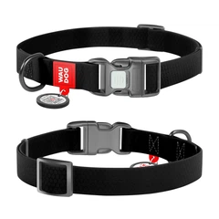 Нашийник WAUDOG Waterproof чорний ш=15мм д=25-35см (4823089323725)