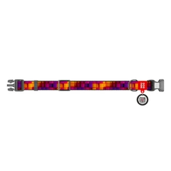 Нашийник WAUDOG Nylon з QR адресником, пластикова пряжка-фастекс "Куби" M (4823089375731)