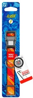Нашийник для собак нейлоновий WAUDOG Nylon з QR паспортом, світловідбивний, малюнок "Флеш Лого", пластиковий фастекс, M, Ш 20 мм, Д 28-40 см (281-1083collar)