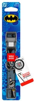 Нашийник для собак нейлоновий WAUDOG Nylon з QR паспортом, малюнок "Тінь Бетмена", пластиковий фастекс, L, Ш 25 мм, Д 33-49 см (282-1078collar)