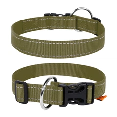 Collar Нашийник Dog Extreme з нейлону регульований, розмір L, 35-58 см, 30 мм, хакі (670031)