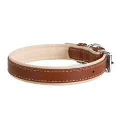 Шкіряний нашийник Collar Waudog Soft без прикрас(коричневий) S Ш15мм,Д27-36см