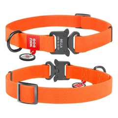 Нашийник для собак WAUDOG Waterproof з QR-паспортом оранжевий, XL