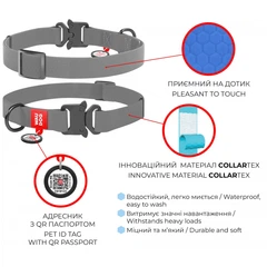 Нашийник для собак WAUDOG Waterproof з QR-паспортом оранжевий, XL