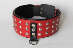 Нашийник для собаки шкіряний з шипами Lockdog, Д 52-62 см, Ш 7 см (ld075_XL)