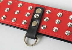 Нашийник для собаки шкіряний з шипами Lockdog, Д 52-62 см, Ш 7 см (ld075_XL)