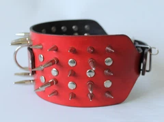 Нашийник для собаки шкіряний з шипами Lockdog, Д 30-40 см, Ш 8 см (ld052_M)