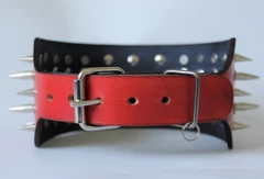 Нашийник для собаки шкіряний з шипами Lockdog, Д 30-40 см, Ш 8 см (ld052_M)