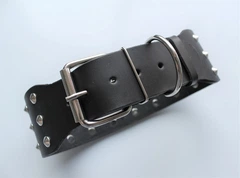Нашийник для собаки шкіряний з шипами Lockdog, Д 52-62 см, Ш-6 см (ld064_XL)
