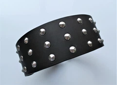 Нашийник для собаки шкіряний з шипами Lockdog, Д 52-62 см, Ш-6 см (ld064_XL)
