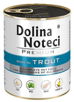 Упаковка вологого корму для собак із фореллю Dolina Noteci Premium 12 шт*800 г