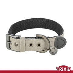 Нашийник для собак Trixie 1970519 CityStyle екстраширокий бавовна S–M 30–37 см 25 мм світло-сірий (TX-1970519) 4053032681798