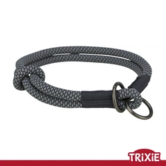 Нашийник-зашморг Trixie 1984801 "Soft Rope",L-XL: 55см/10мм, чорний/сірий (TX-1984801) 4053032664036