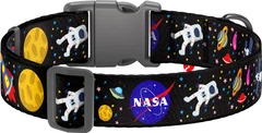 Нашийник для собак нейлоновий WAUDOG Nylon з QR паспортом малюнок NASA пластиковий фастекс XXL Ш 35 мм Дов 46-70 см (284-0047Collar)