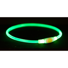 Нашийник для собак Trixie Flash Light Ring USB L-XL - зелений
