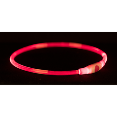 Нашийник для собак Trixie Flash Light Ring USB L-XL - червоний