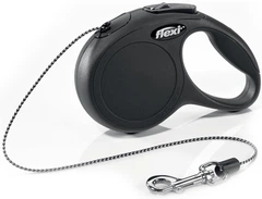 Рулетка для собак Flexi New Classic Cat XS 3 метри, до 8 кг (чорна), повідець із тросом