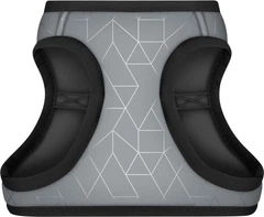 Шлея для собак WAUDOG світловідбивна Clothes з QR-паспортом S1 Сіра (2930Collar)