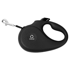 Повідець-рулетка Collar для собак, розмір М, 25 кг, довжина 5м, чорна стрічка