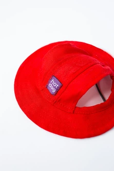 Hat Dog Одяг Hat-Dog Панама з льону для собак, червона S (HDPA000R::511)
