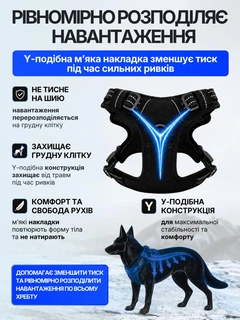 Без бренда Шлея для собак маленьких дрібних порід посилена тактична собача шлейка для маленької собаки розмір S 35-68 см шлейки собачі шлеї на собаку чорна (002187)