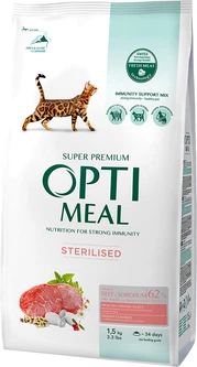Optimeal Корм з яловичиною для дорослих котів
