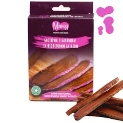 Mavsy Мавси для собак бастурма з баранини та фіолетовим бататом 100 г
