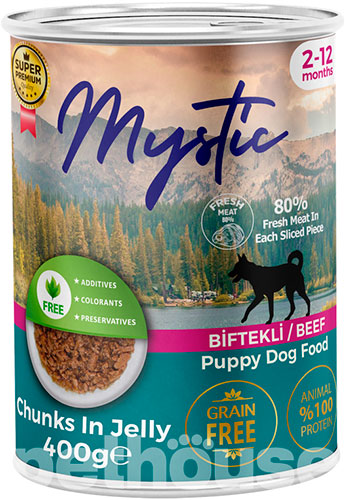 Mystic Вологий корм (шматочки в желе) з курка м'ясо та м'ясні субпродукти яловичина для собак