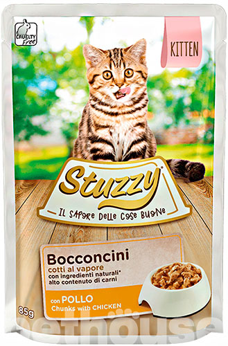 Stuzzy Вологий корм (шматочки в соусі) з курка м'ясо та м'ясні субпродукти для кошенят