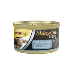 GimCat Вологий корм (шматочки в желе) з риба тунець креветки для котів