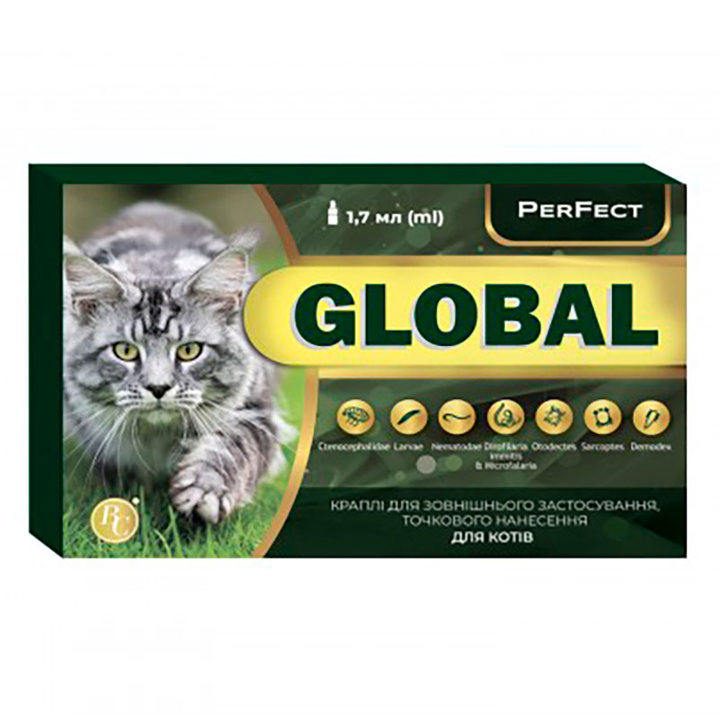 PerFect Препарат ПьорФект Global Протипаразитарні для котів