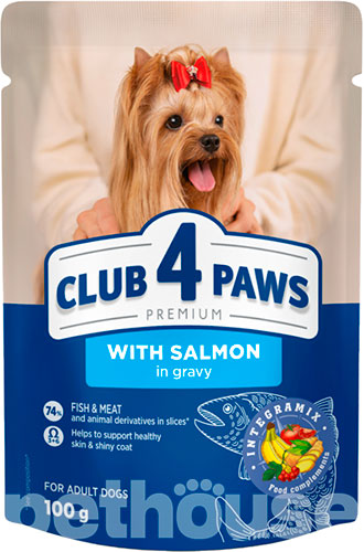 Club 4 Paws Клуб 4 Лапи Premium з лососем у соусі для собак малих порід