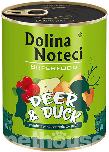 Dolina Noteci Superfood Cans Adult Deer & Duck — Вологий корм для собак