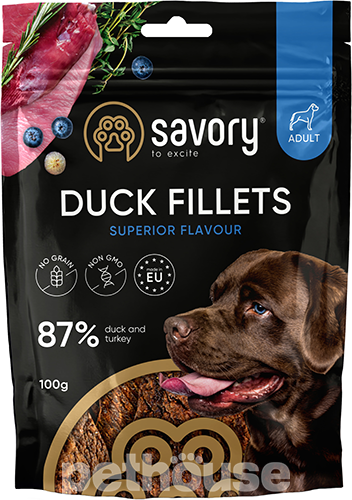 Savory Duck Fillets Superior Flavour Філе з качки та індички для собак