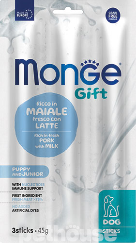 Monge Gift Puppy Палички зі свининою та молоком для цуценят