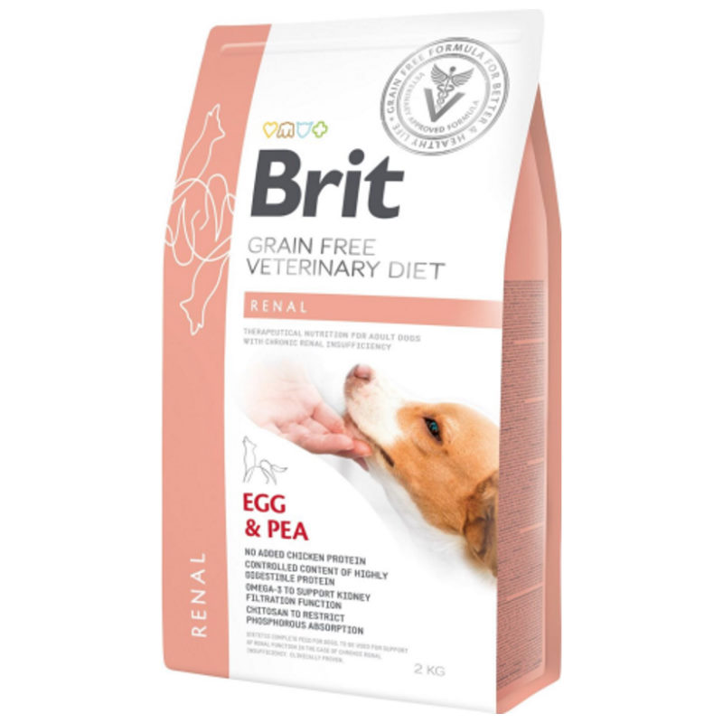 Brit Grain Free Veterinary Diets Brit GF Veterinary Diet (Бріт Ветерінарі Дієт) Dog Renal - Беззернова дієта при нирковій недостатності з яйцем, горохом і гречкою для собак