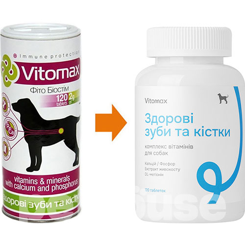 Vitomax Комплекс для зміцнення зубів і кісток у собак