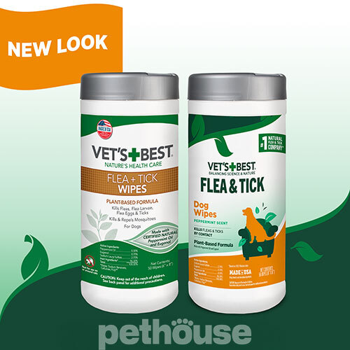 Vet's Best Flea Tick Wipes Вологі серветки від комах для котів та собак